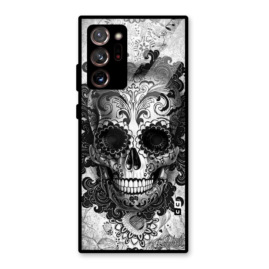 Floral Ghost Glass Back Case for Galaxy Note 20 Ultra