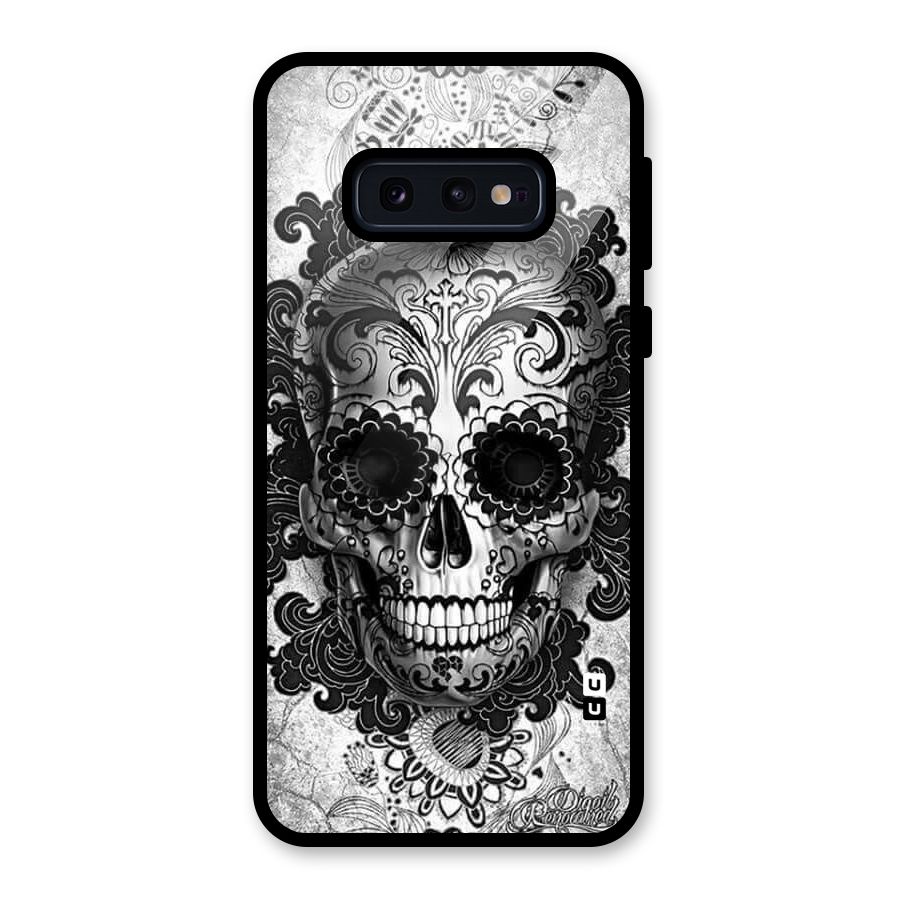 Floral Ghost Glass Back Case for Galaxy S10e