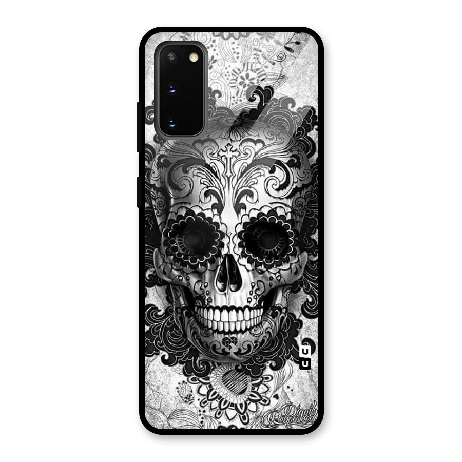 Floral Ghost Glass Back Case for Galaxy S20