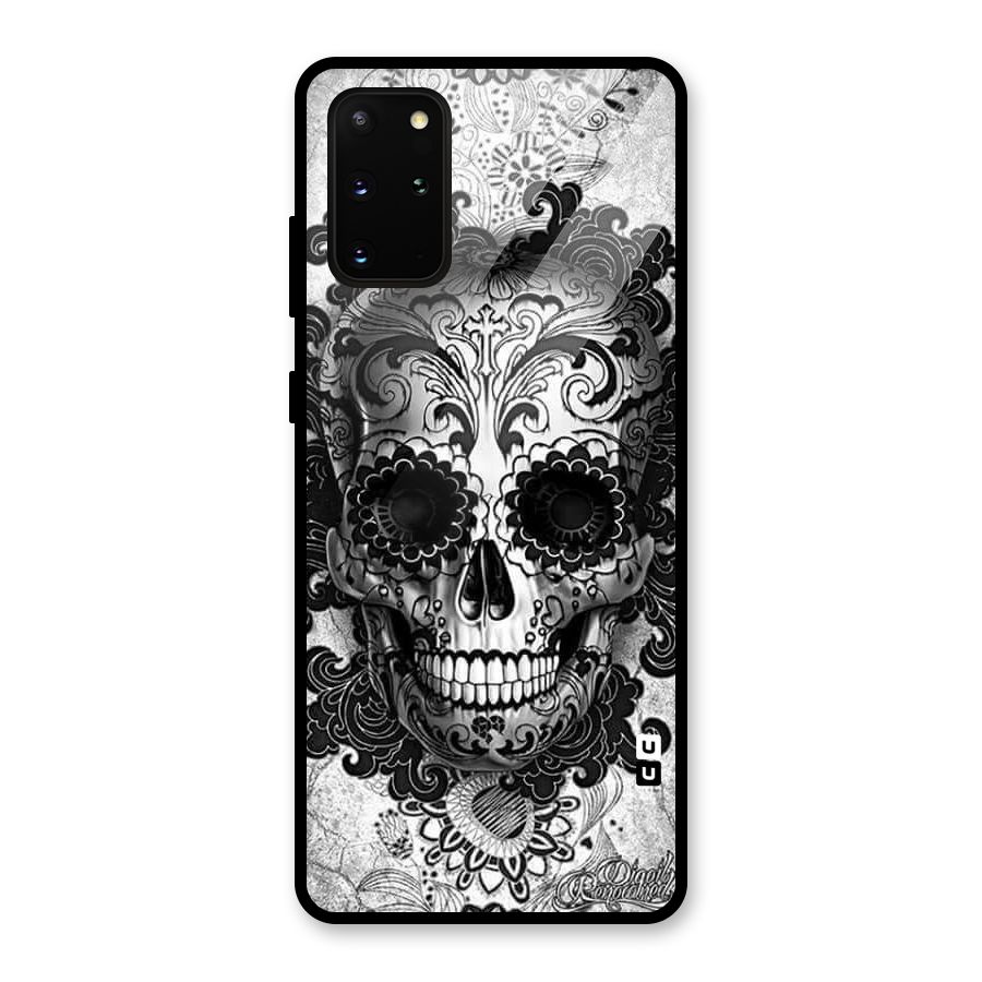 Floral Ghost Glass Back Case for Galaxy S20 Plus