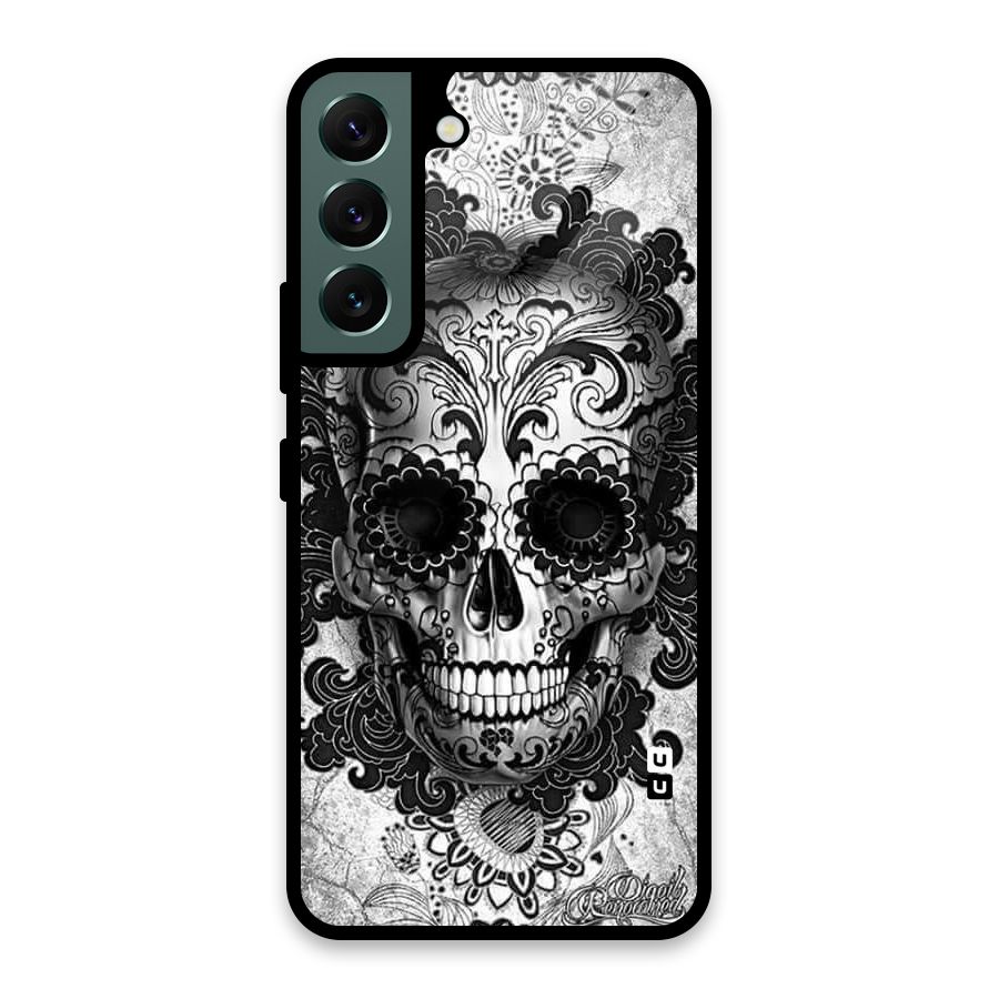 Floral Ghost Glass Back Case for Galaxy S22 5G