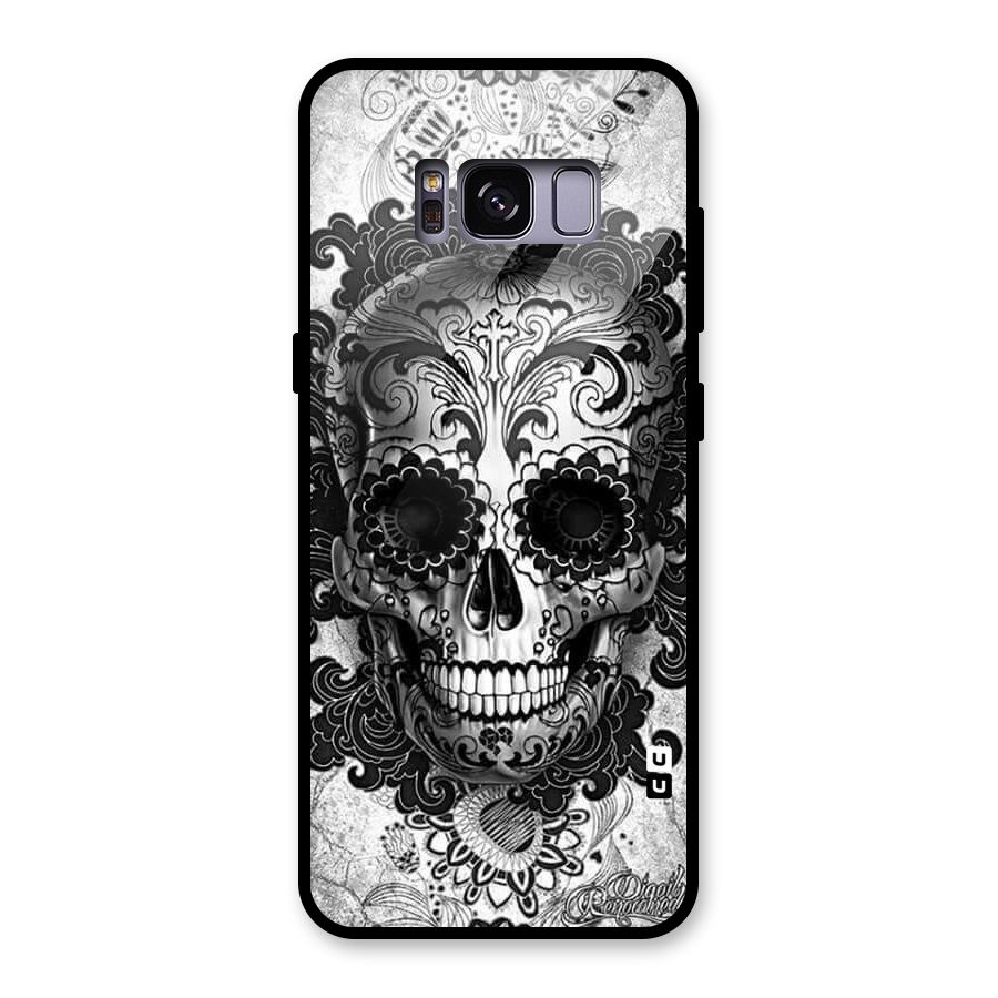 Floral Ghost Glass Back Case for Galaxy S8