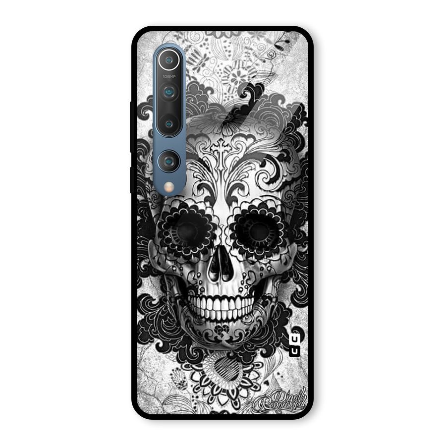 Floral Ghost Glass Back Case for Mi 10