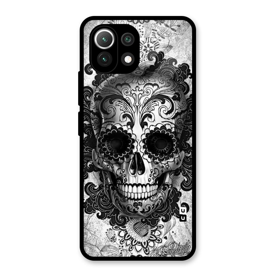 Floral Ghost Glass Back Case for Mi 11 Lite