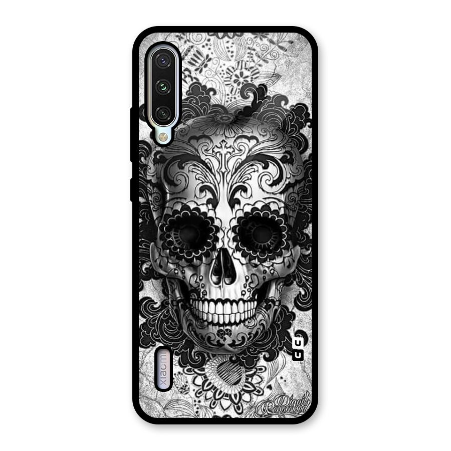 Floral Ghost Glass Back Case for Mi A3