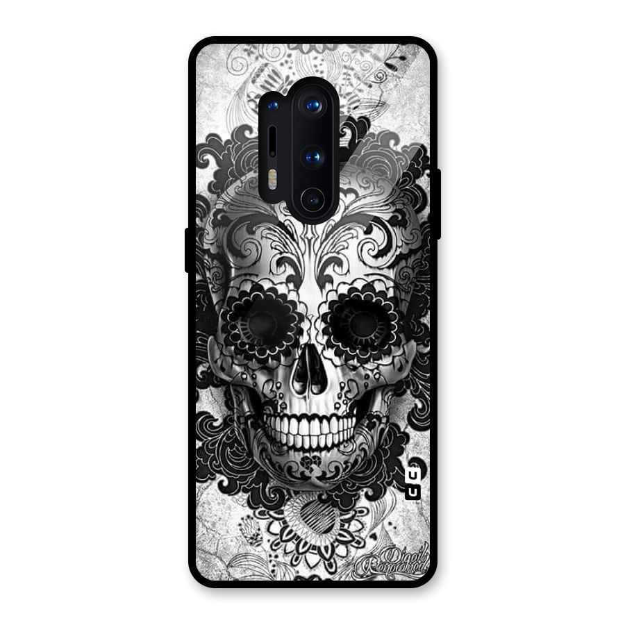 Floral Ghost Glass Back Case for OnePlus 8 Pro