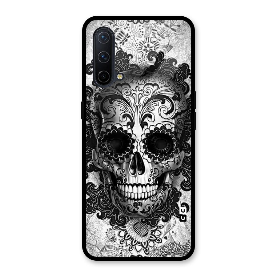 Floral Ghost Glass Back Case for OnePlus Nord CE 5G