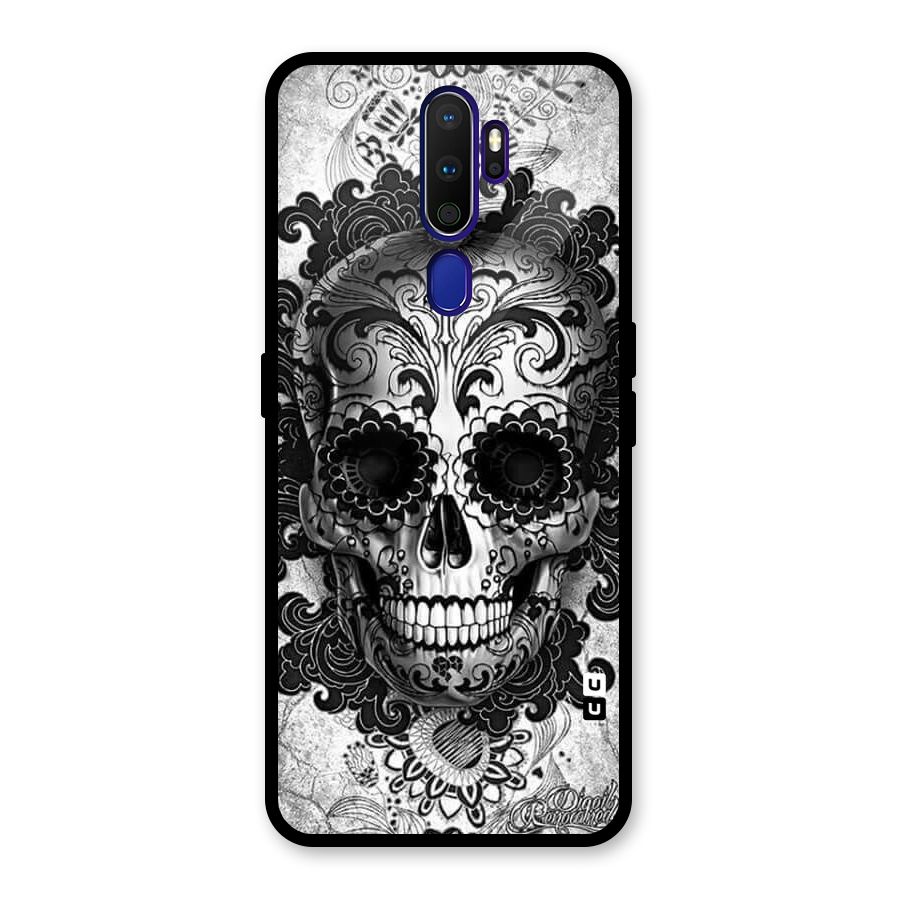 Floral Ghost Glass Back Case for Oppo A9 (2020)