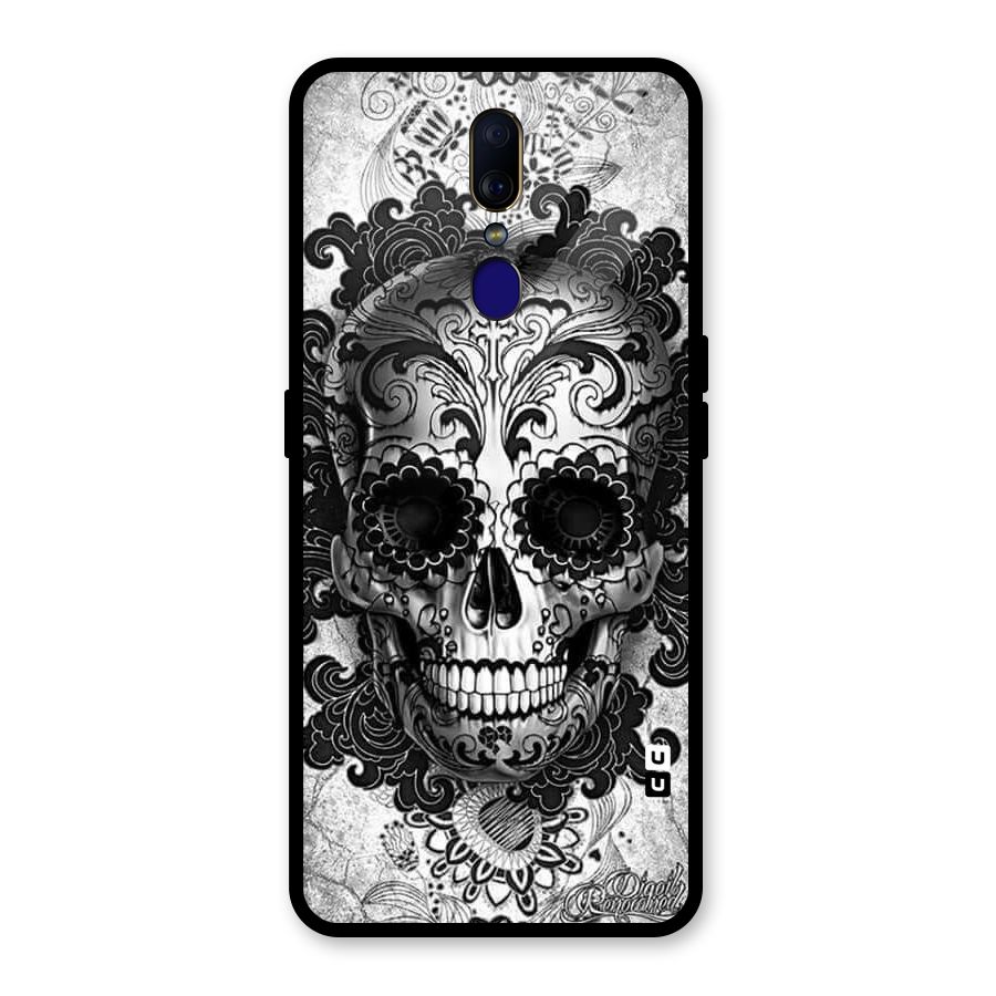 Floral Ghost Glass Back Case for Oppo F11