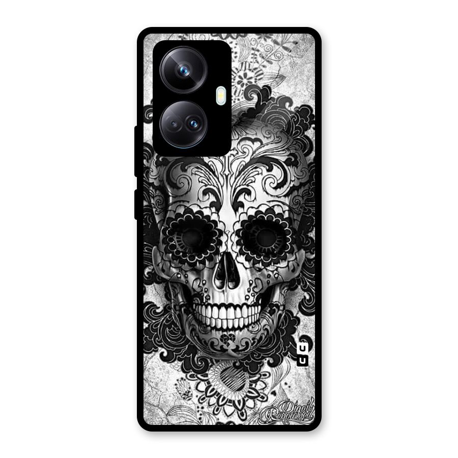 Floral Ghost Glass Back Case for Realme 10 Pro Plus