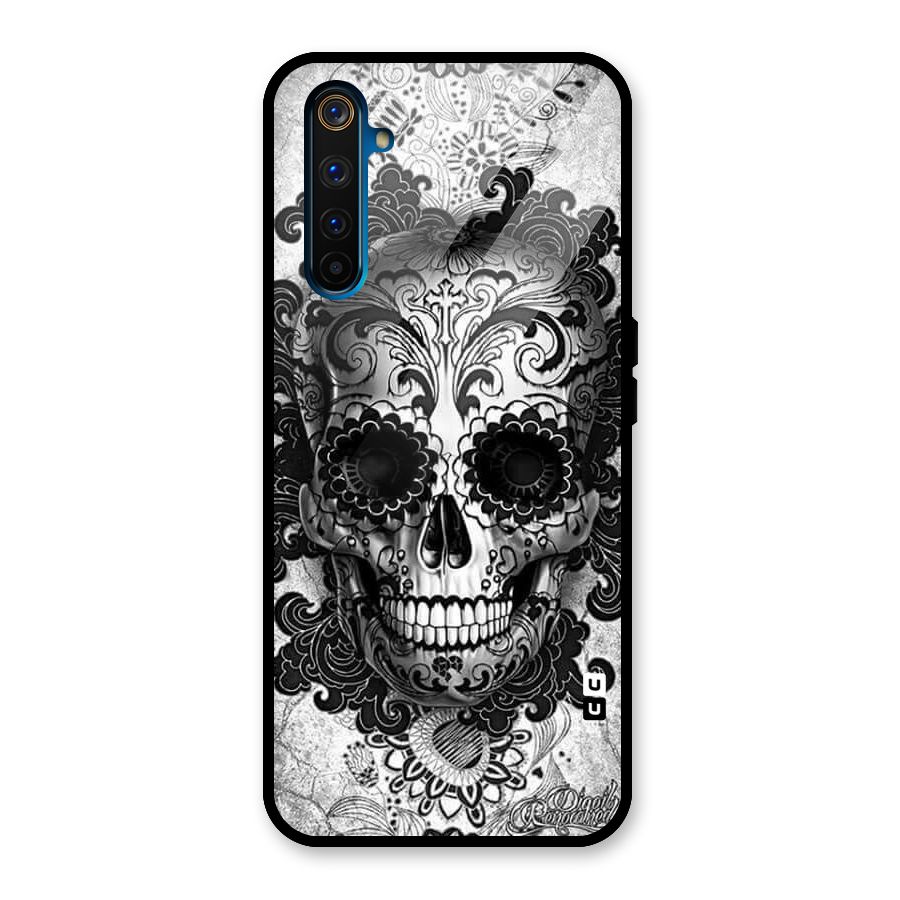 Floral Ghost Glass Back Case for Realme 6 Pro