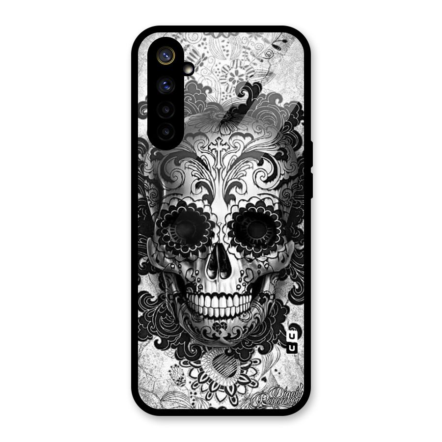 Floral Ghost Glass Back Case for Realme 6i