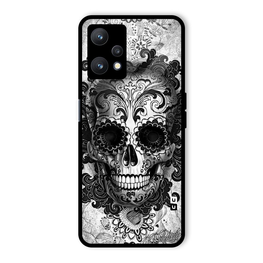 Floral Ghost Glass Back Case for Realme 9 Pro 5G