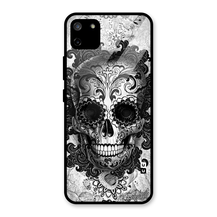 Floral Ghost Glass Back Case for Realme C11