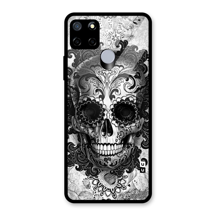 Floral Ghost Glass Back Case for Realme C15