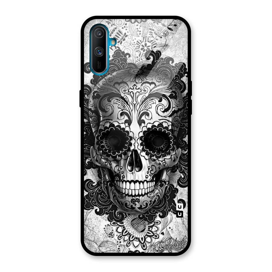 Floral Ghost Glass Back Case for Realme C3