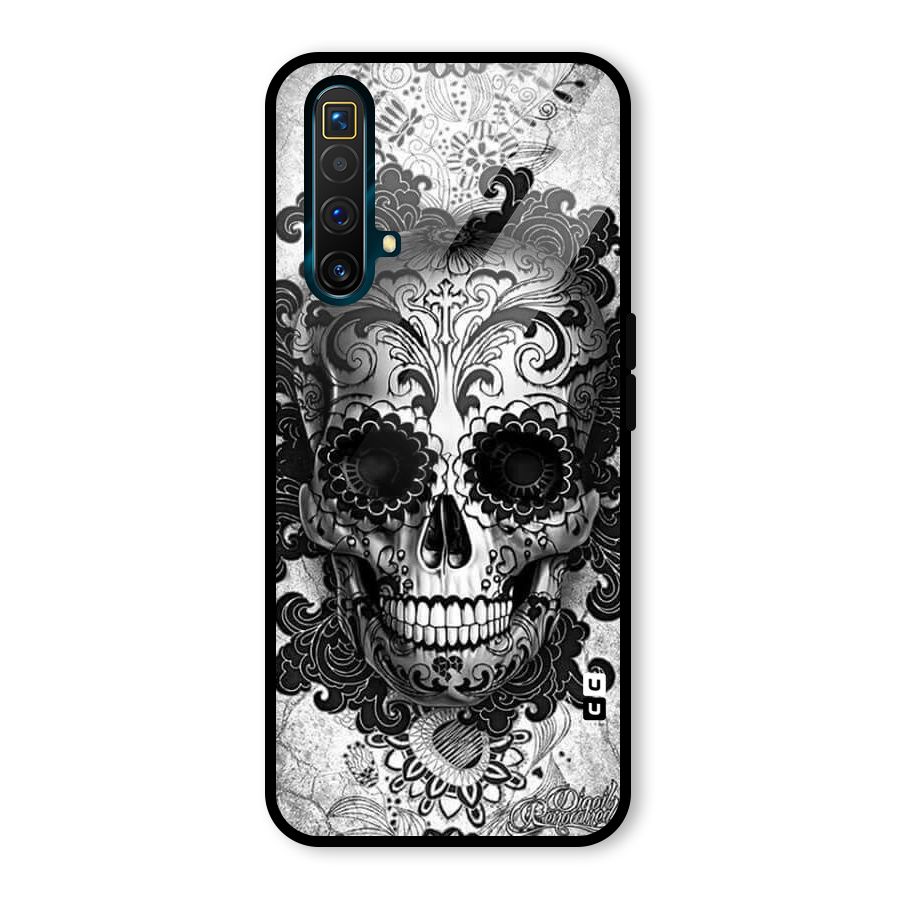 Floral Ghost Glass Back Case for Realme X3 SuperZoom