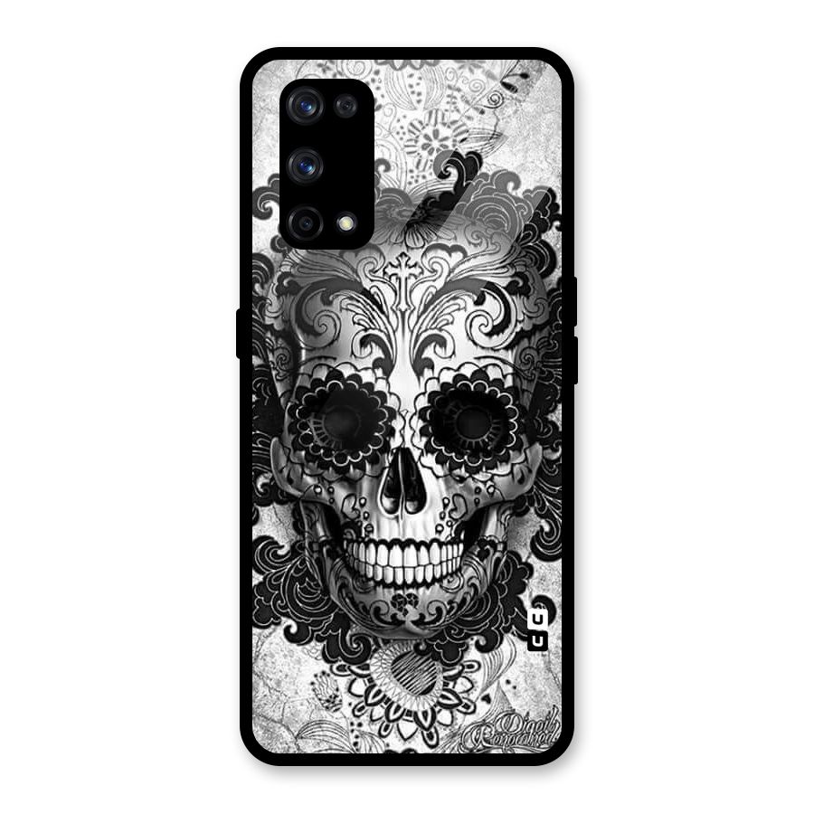 Floral Ghost Glass Back Case for Realme X7 Pro
