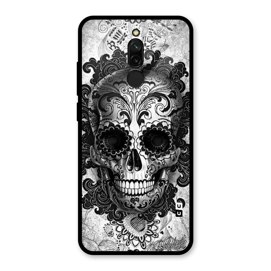 Floral Ghost Glass Back Case for Redmi 8