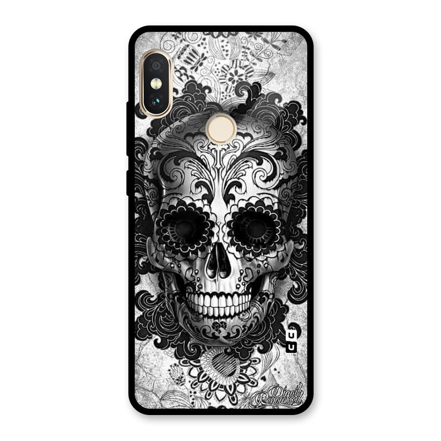 Floral Ghost Glass Back Case for Redmi Note 5 Pro