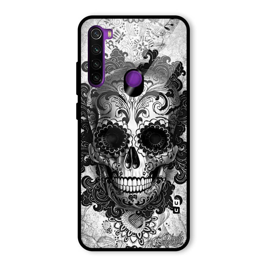 Floral Ghost Glass Back Case for Redmi Note 8