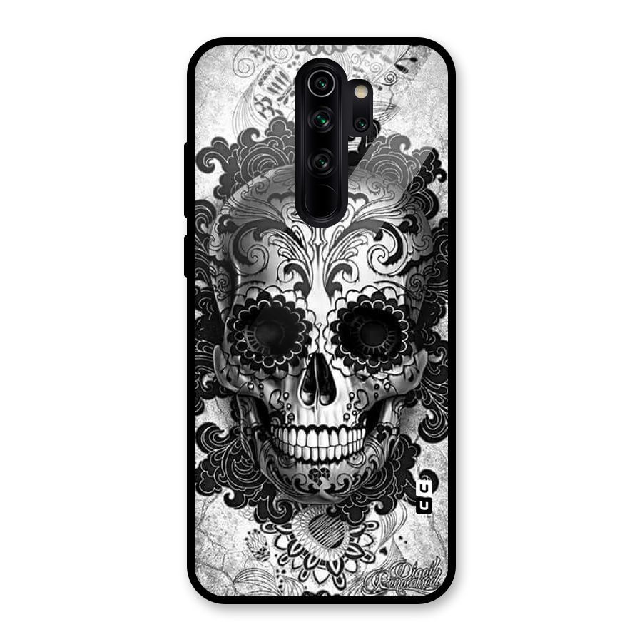 Floral Ghost Glass Back Case for Redmi Note 8 Pro