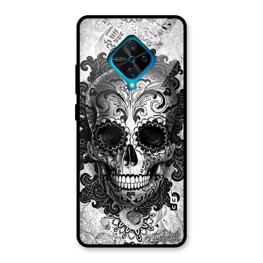 Floral Ghost Glass Back Case for Vivo S1 Pro