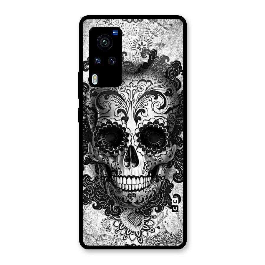 Floral Ghost Glass Back Case for Vivo X60 Pro