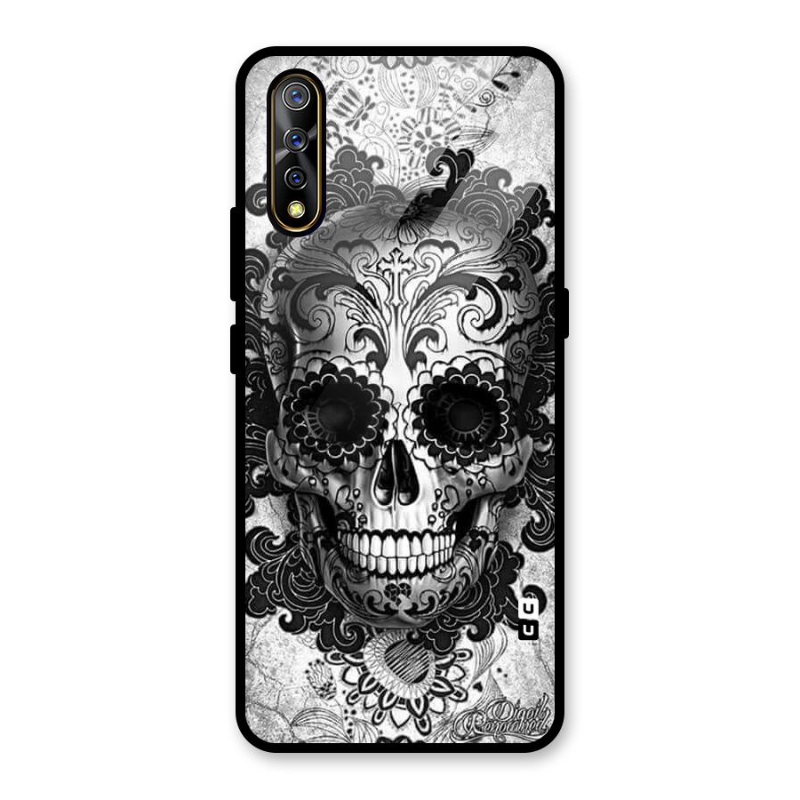 Floral Ghost Glass Back Case for Vivo Z1x