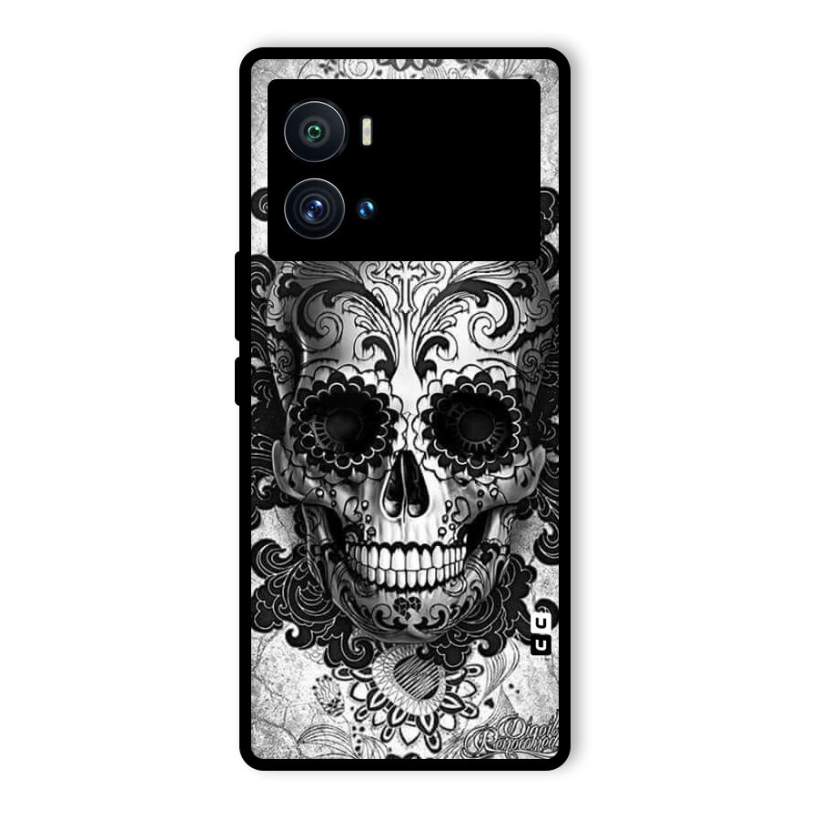 Floral Ghost Glass Back Case for Vivo iQOO 9 Pro