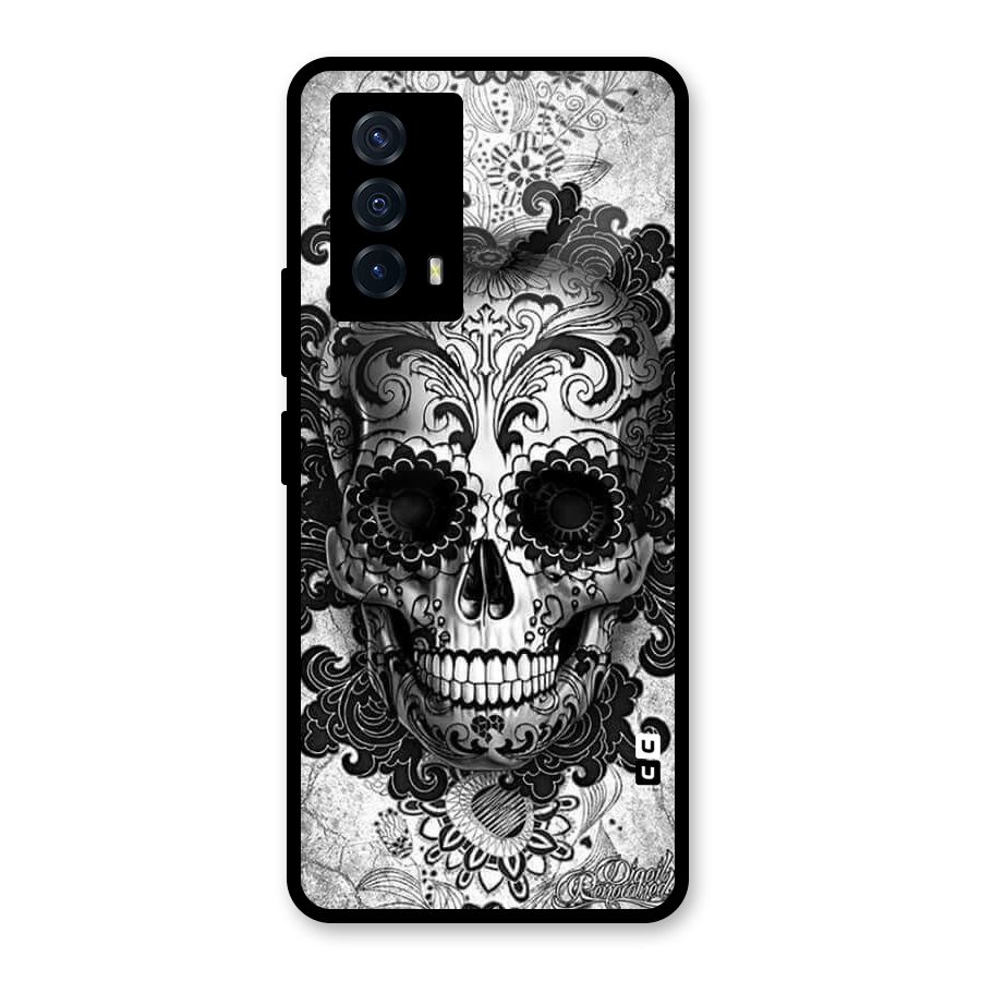 Floral Ghost Glass Back Case for Vivo iQOO Z5