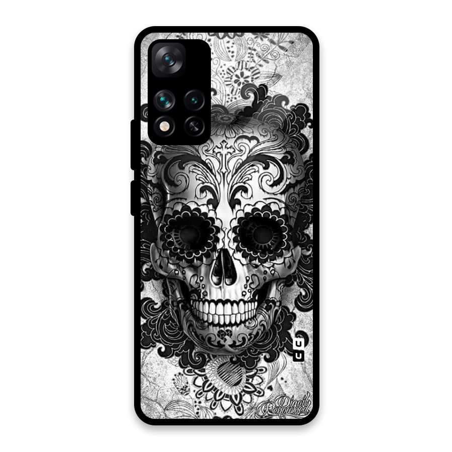 Floral Ghost Glass Back Case for Xiaomi 11i HyperCharge 5G