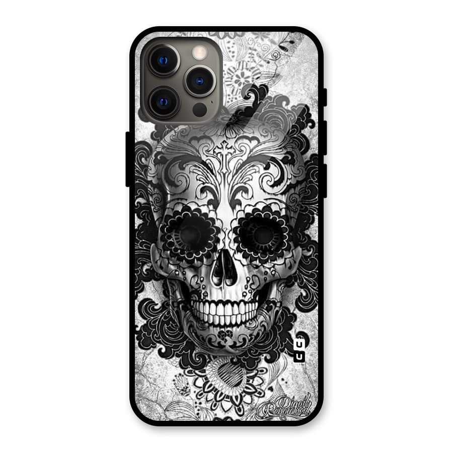 Floral Ghost Glass Back Case for iPhone 12 Pro Max