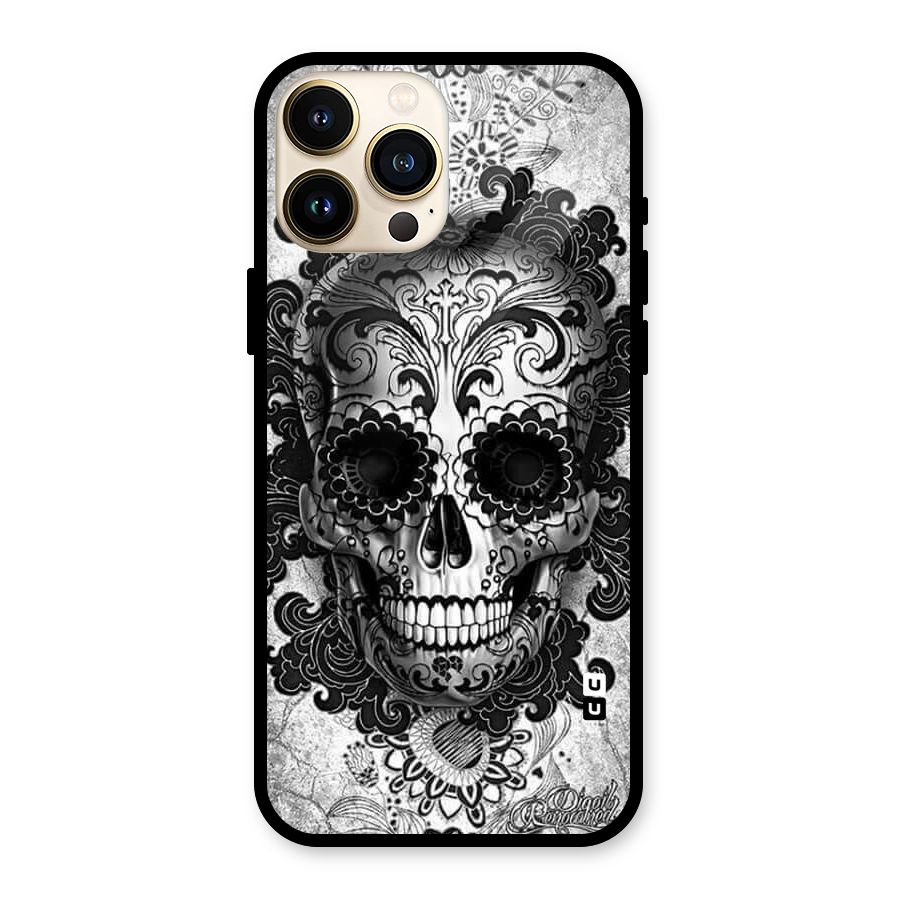 Floral Ghost Glass Back Case for iPhone 13 Pro Max