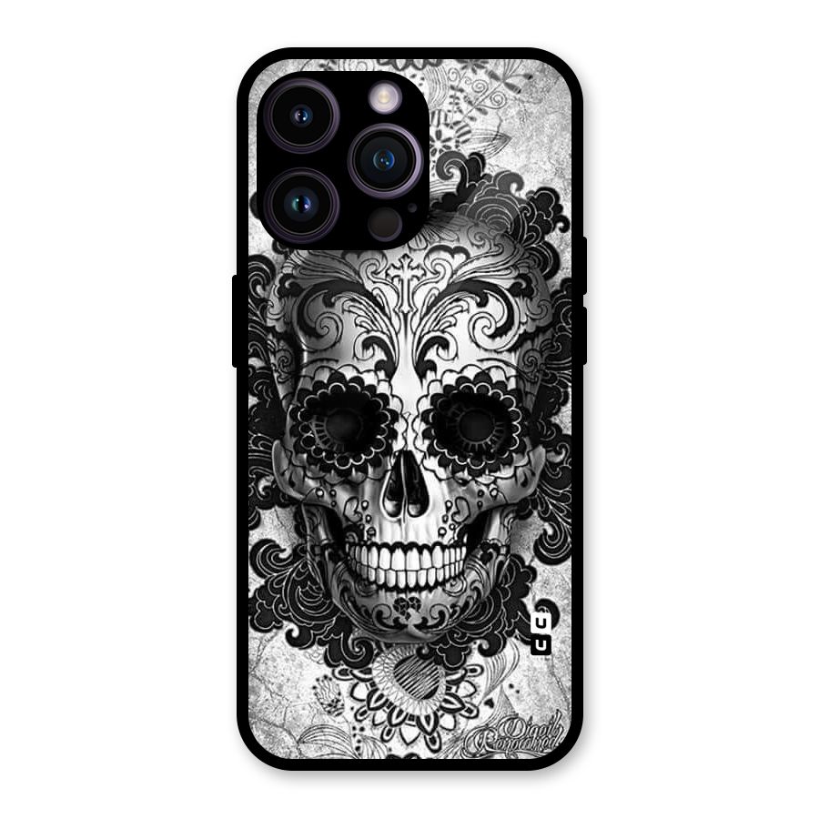 Floral Ghost Glass Back Case for iPhone 14 Pro Max