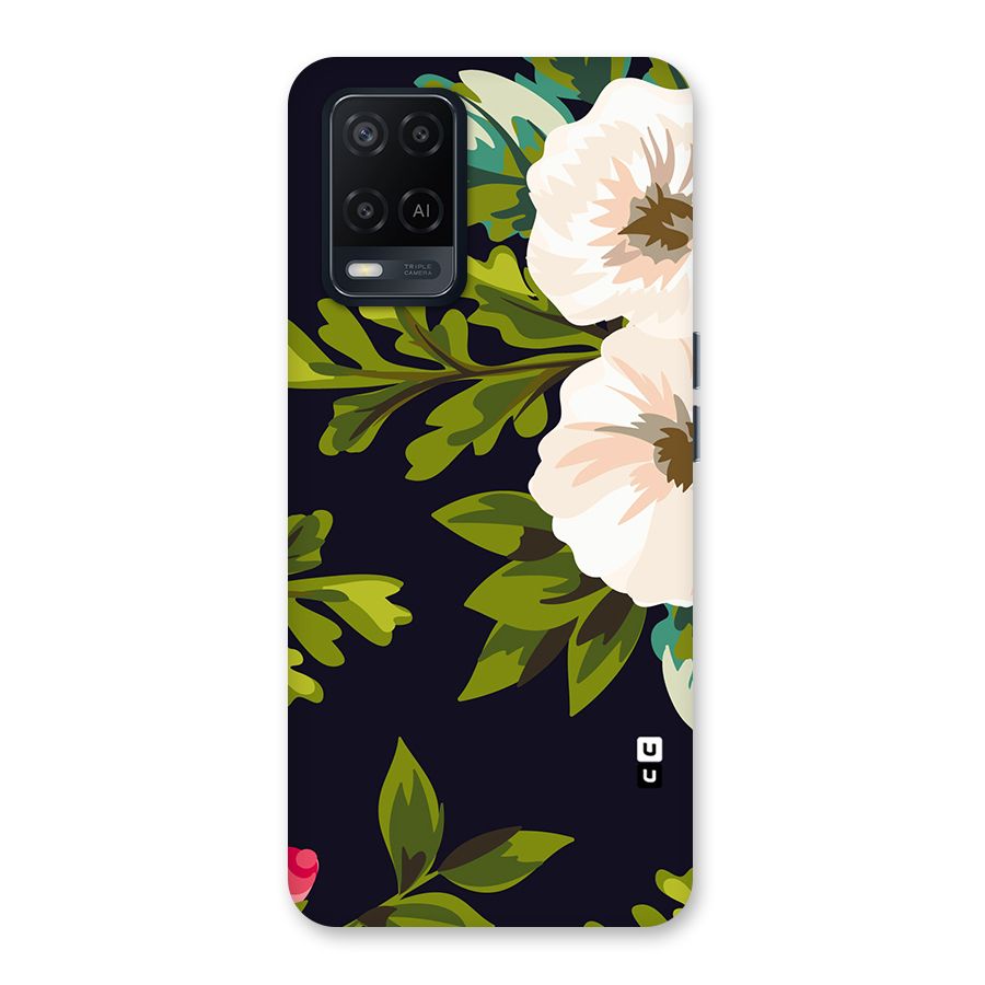 Floral Leaves Back Case for Oppo A54