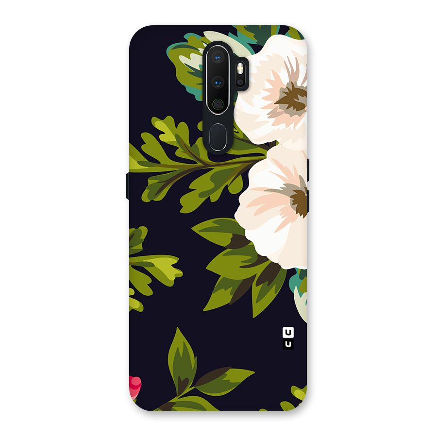 Floral Leaves Back Case for Oppo A5 (2020)