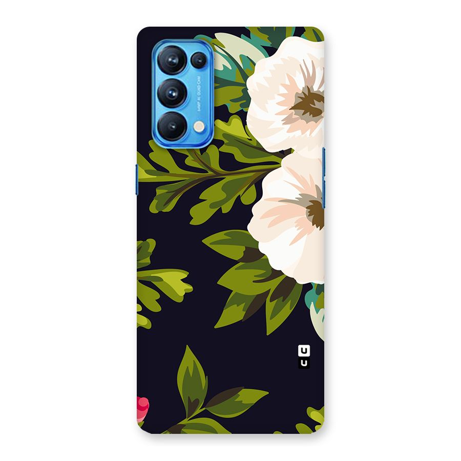 Floral Leaves Back Case for Oppo Reno5 Pro 5G