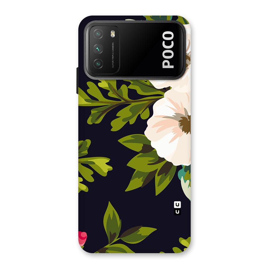 Floral Leaves Back Case for Poco M3