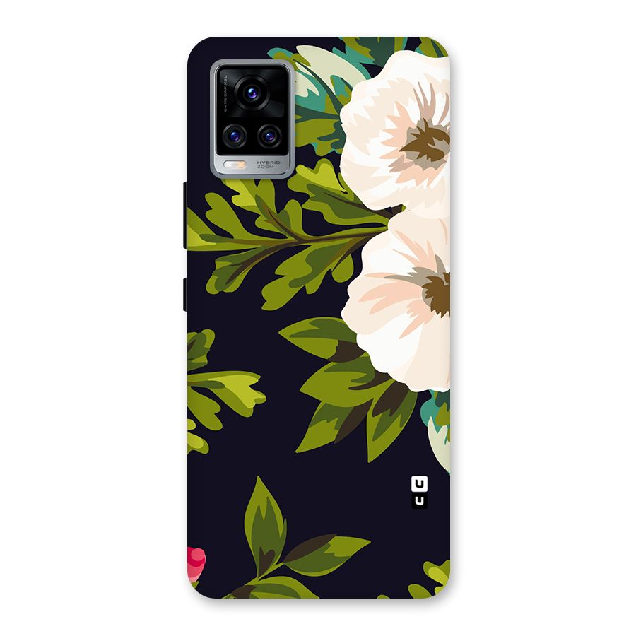 Floral Leaves Back Case for Vivo V20 Pro