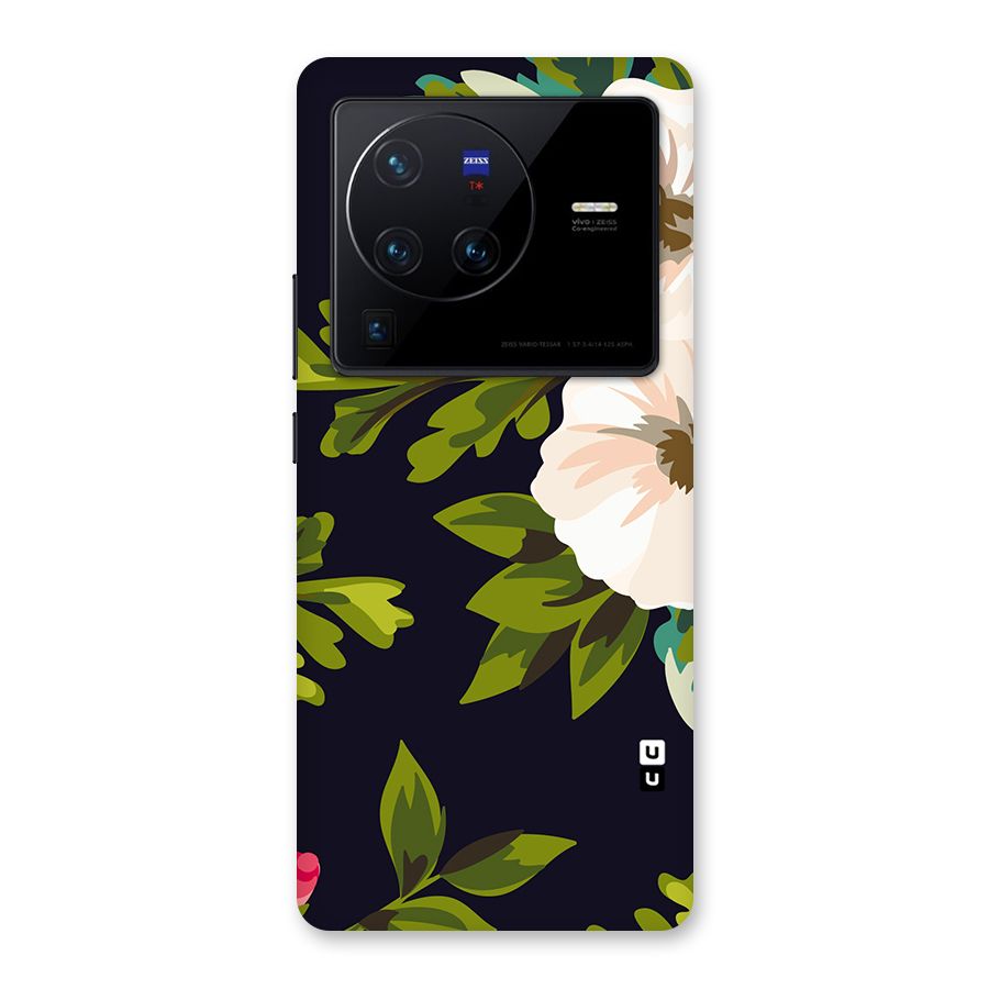 Floral Leaves Back Case for Vivo X80 Pro