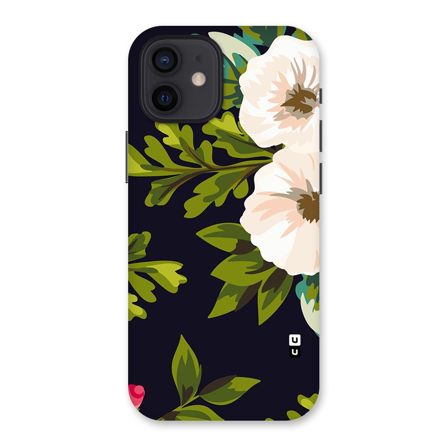 Floral Leaves Back Case for iPhone 12