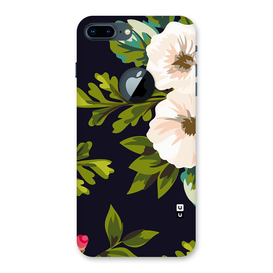 Floral Leaves Back Case for iPhone 7 Plus Logo Cut