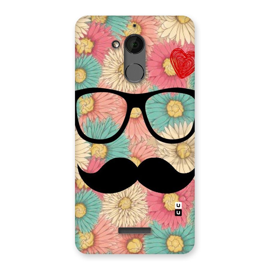 Floral Moustache Back Case for Coolpad Note 5
