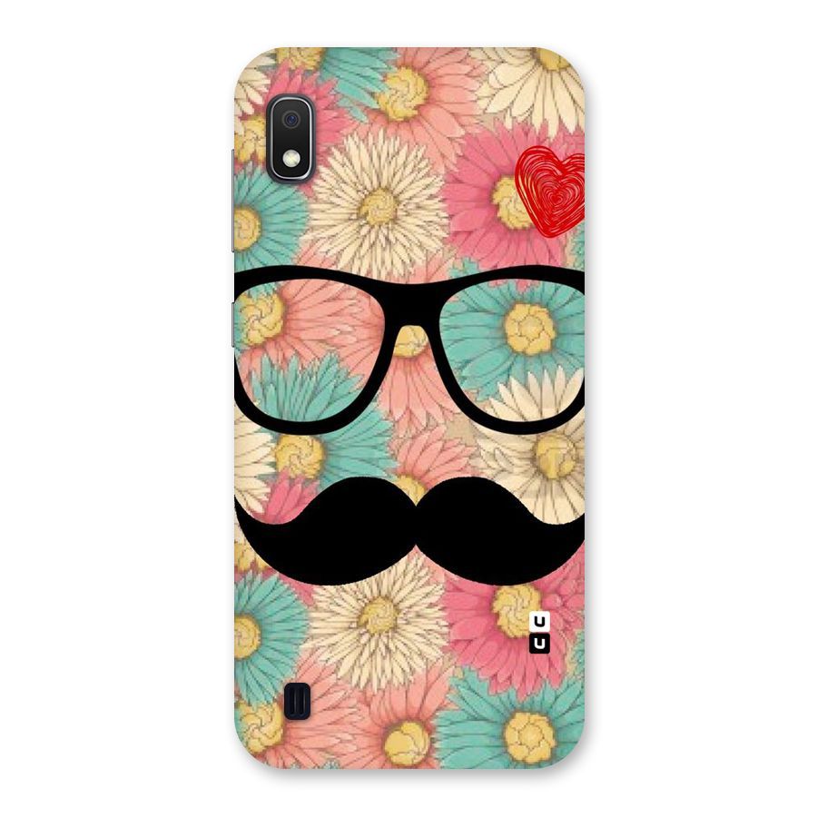 Floral Moustache Back Case for Galaxy A10