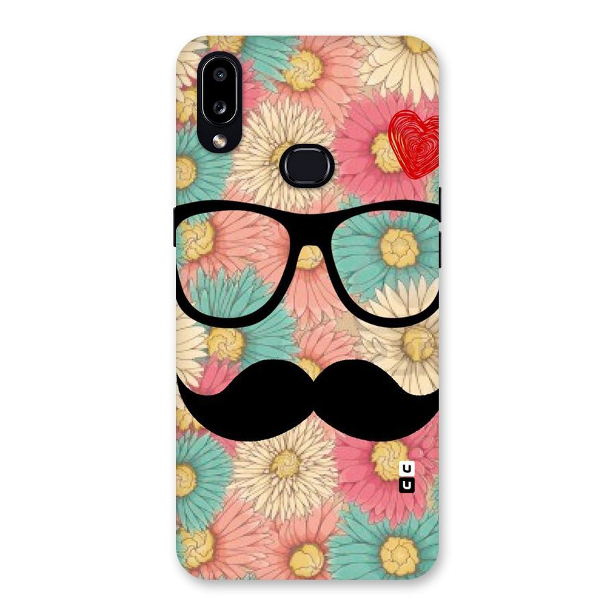 Floral Moustache Back Case for Galaxy A10s
