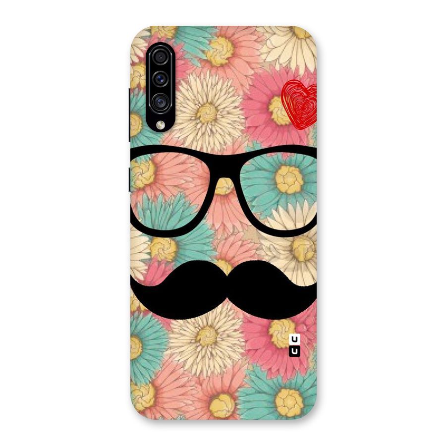 Floral Moustache Back Case for Galaxy A30s