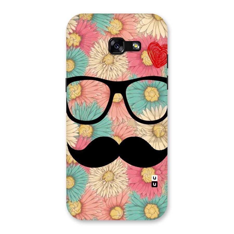 Floral Moustache Back Case for Galaxy A5 2017