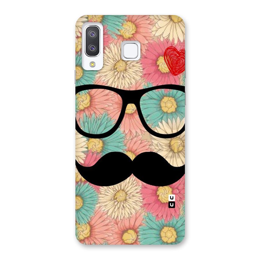 Floral Moustache Back Case for Galaxy A8 Star