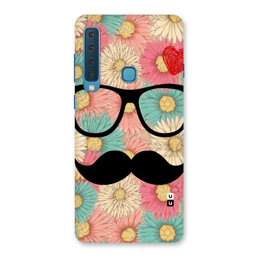 Floral Moustache Back Case for Galaxy A9 (2018)